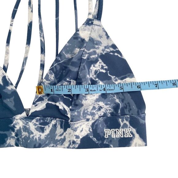 PINK Victoria’s Secret Strappy Blue Tie Dye Bralette Size (SEE MEASUREMENTS) - Picture 8 of 10
